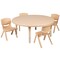 Flash Furniture Round 45 W, 45 L, 23.75 H, Plastic, Steel, Brown YU-YCX-0053-2-ROUND-TBL-NAT-E-GG - alternate 2